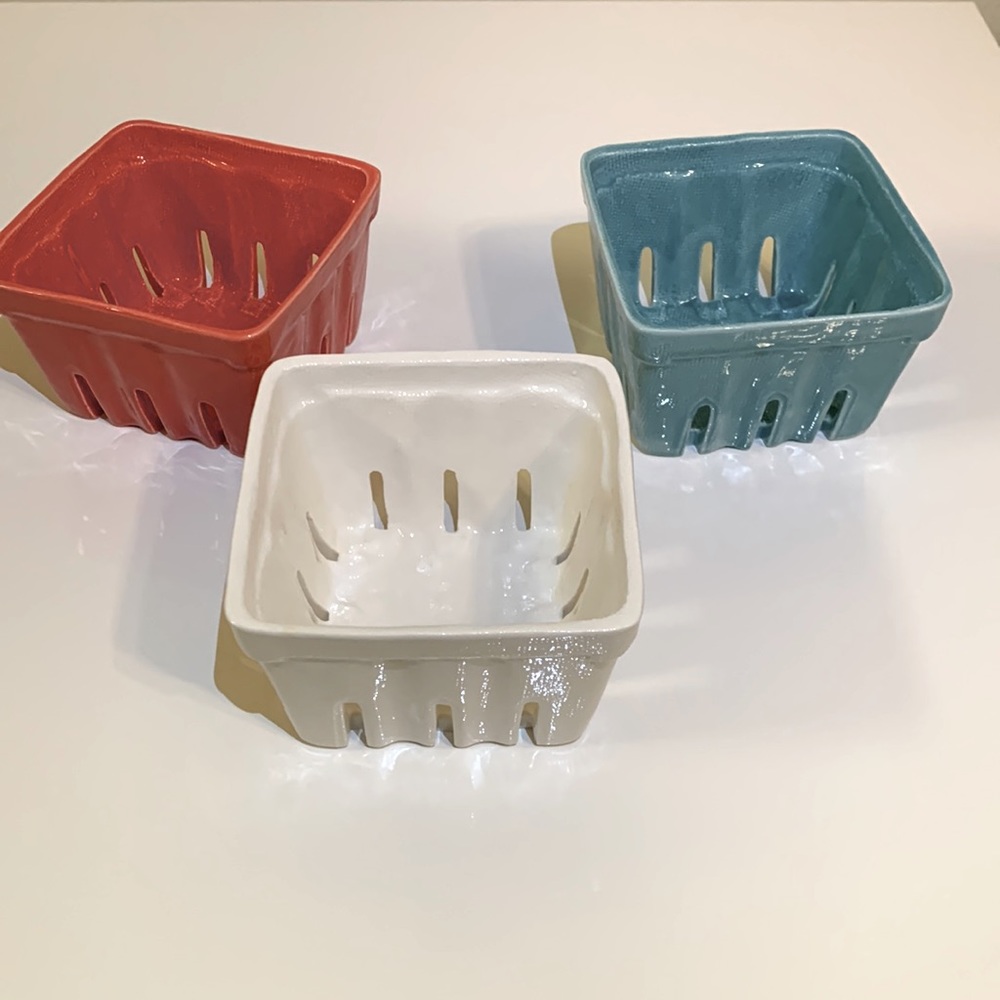 Anthropologie Ceramic Fruit Basket(s)